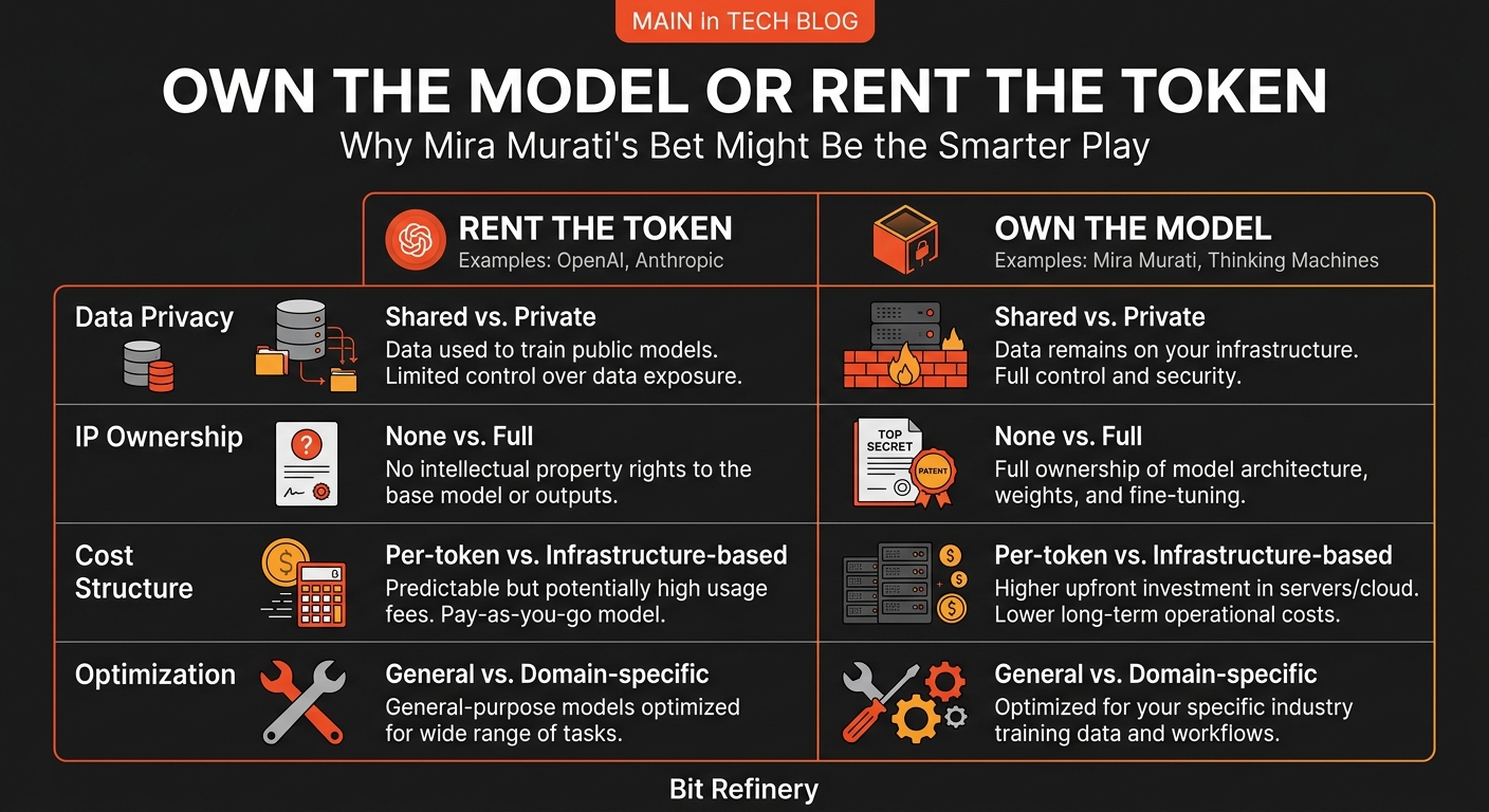 Comparison chart of Renting vs Owning AI models